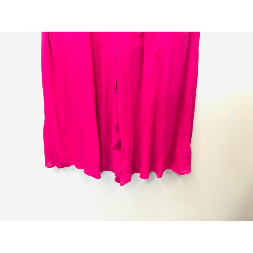 Anthropologie‎ Maeve Pink Strapless Wide Leg Romper, Pockets Size 10 EUC - Picture 4 of 9